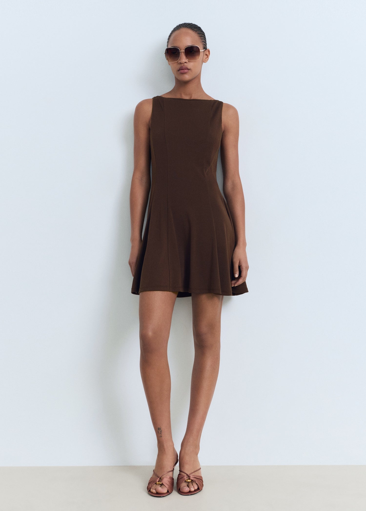 Mango dress sicily in Chocolate - 99999999_01