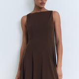 Mango dress sicily in Chocolate