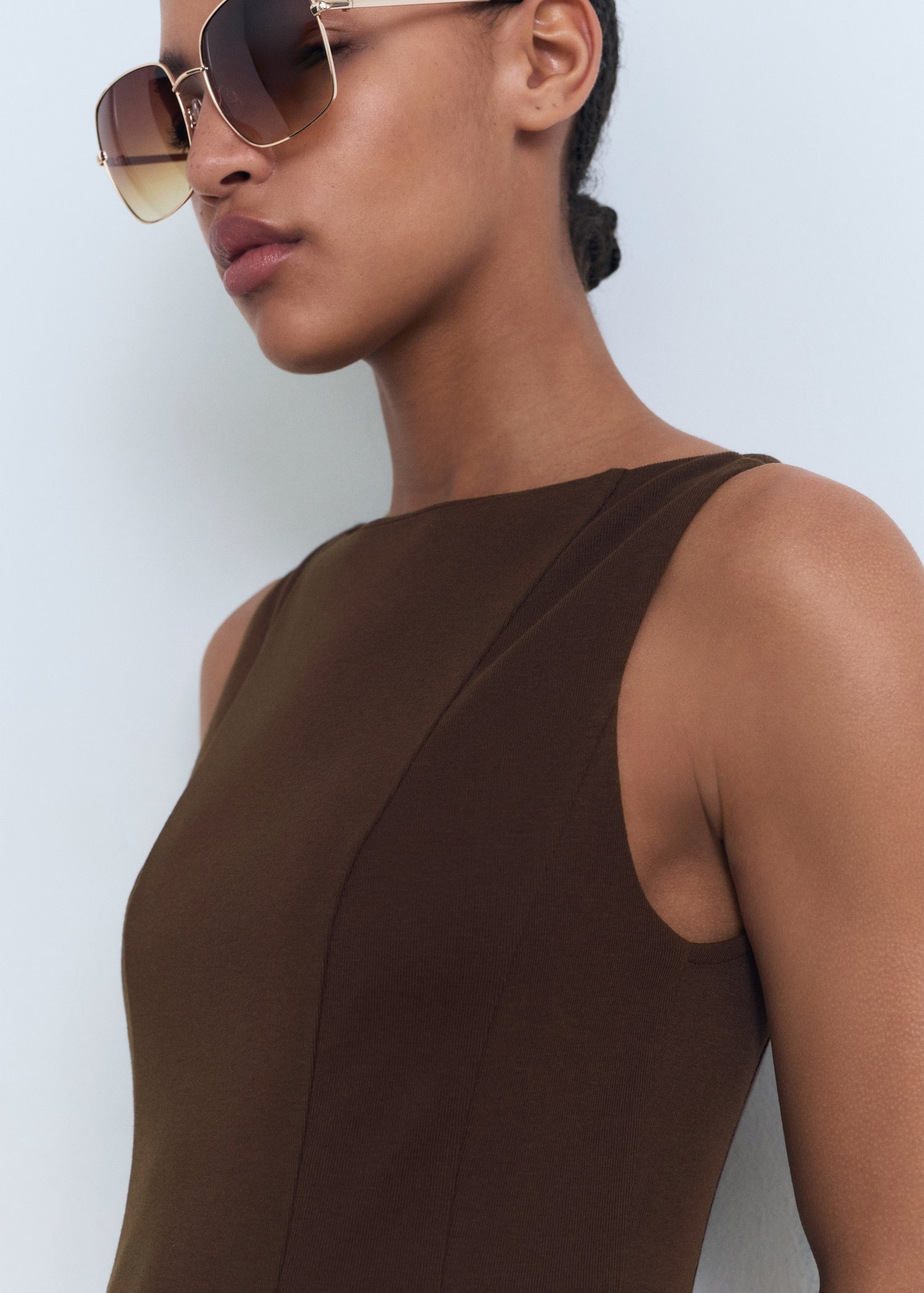 Mango dress sicily in Chocolate - D1