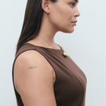 Mango dress sicily in Chocolate - D4