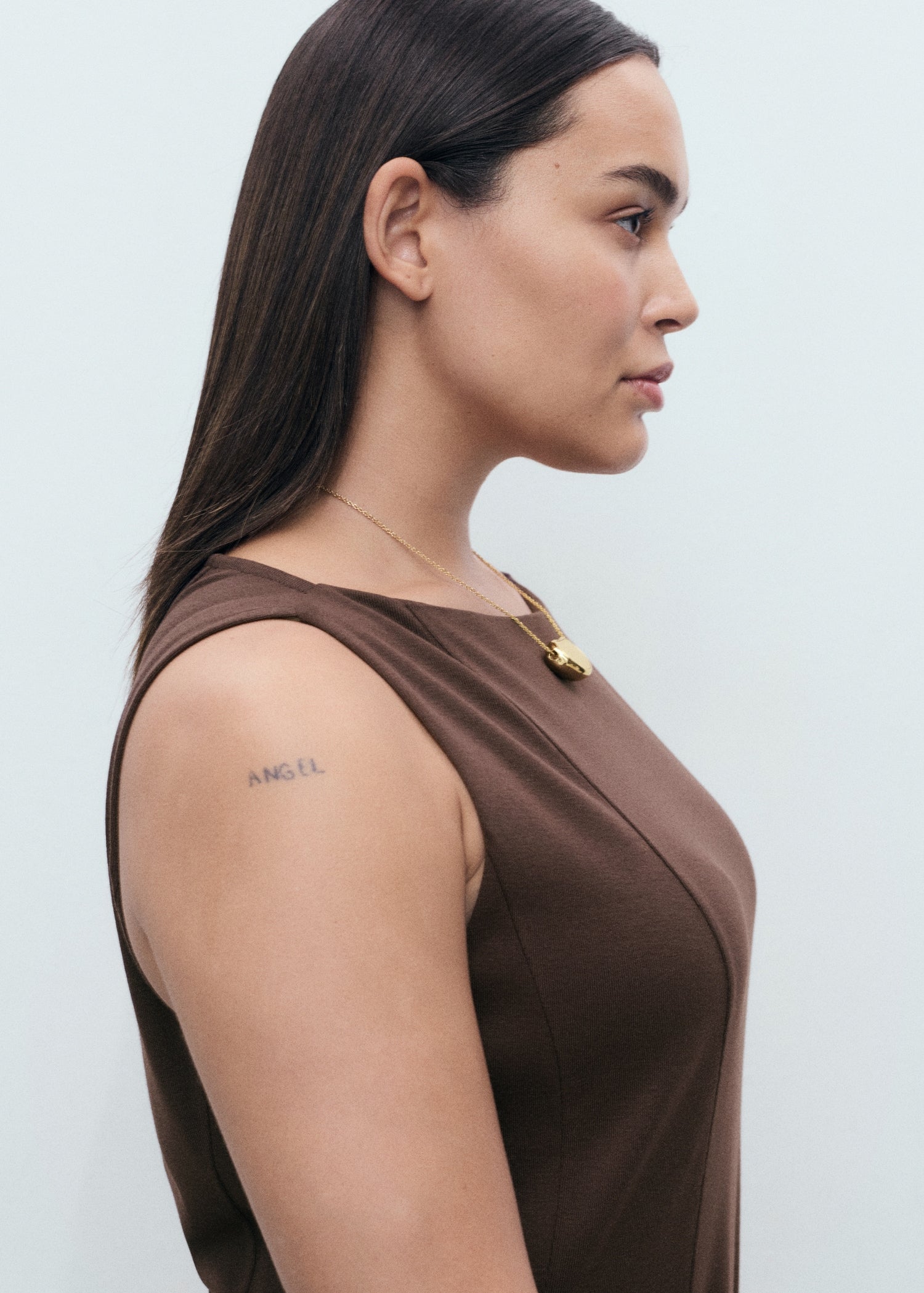 Mango dress sicily in Chocolate - D4