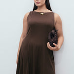 Mango dress sicily in Chocolate - D5