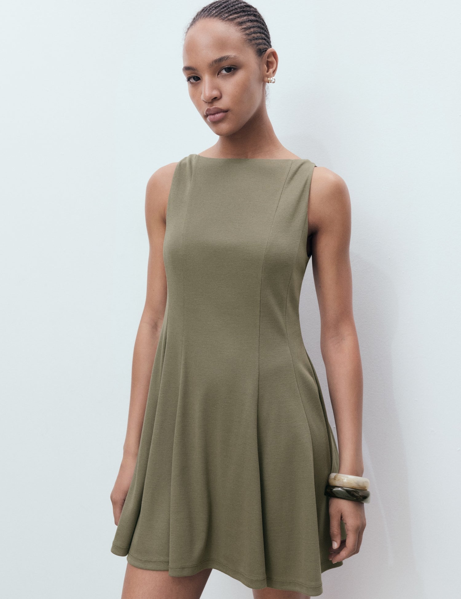 Mango dress sicily in Khaki