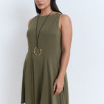 Mango dress sicily in Khaki - D5