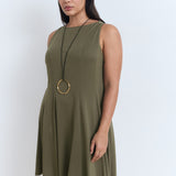 Mango dress sicily in Khaki - D5