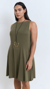 Mango dress sicily in Khaki - D5