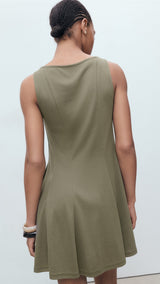 Mango dress sicily in Khaki - R