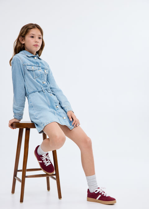 Mango dress marta in medium denim