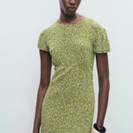 Mango dress pomelo in Green