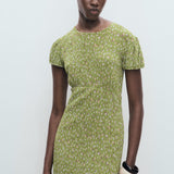 Mango dress pomelo in Green