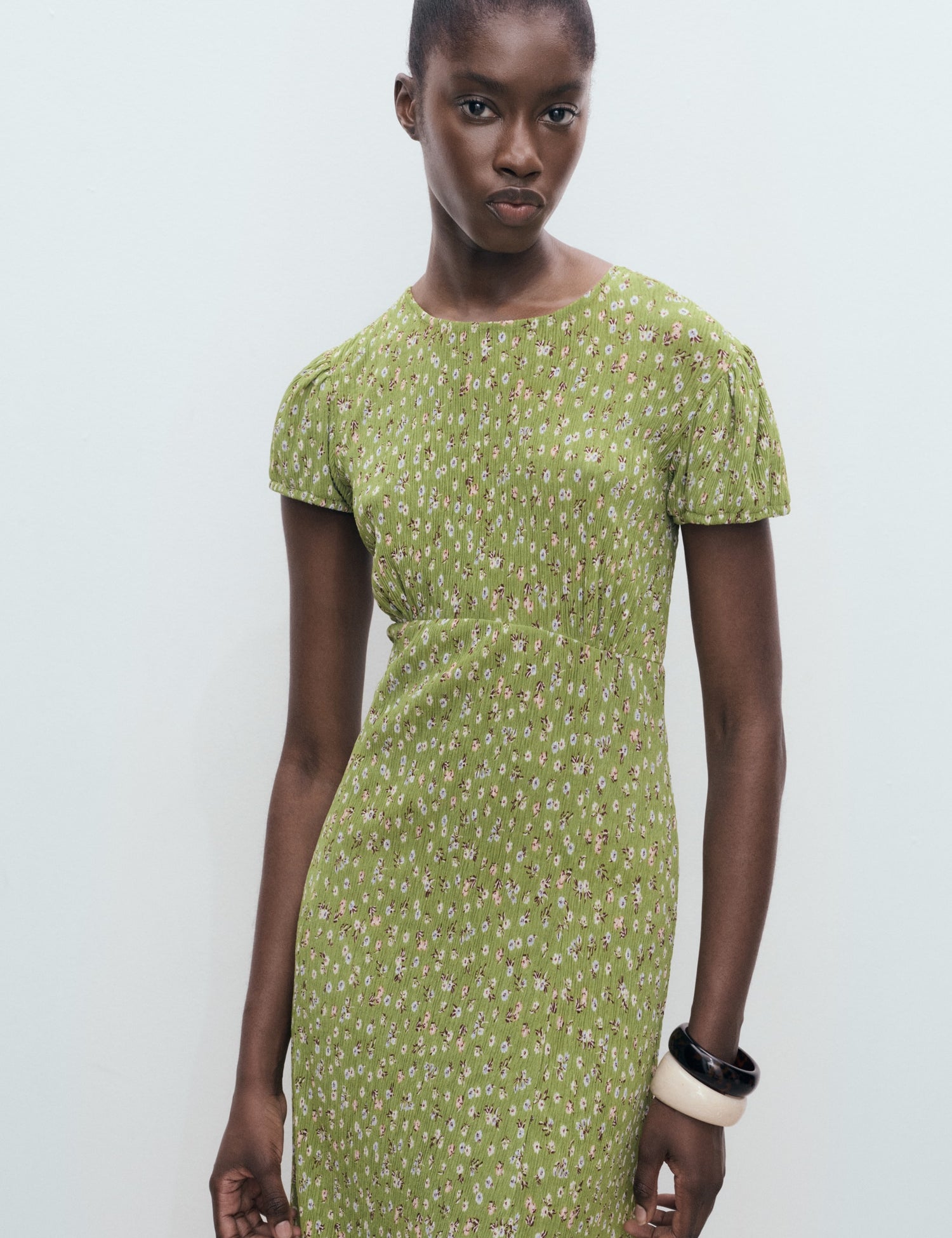 Mango dress pomelo in Green