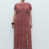 Mango dress pomelo in Burgundy - D3