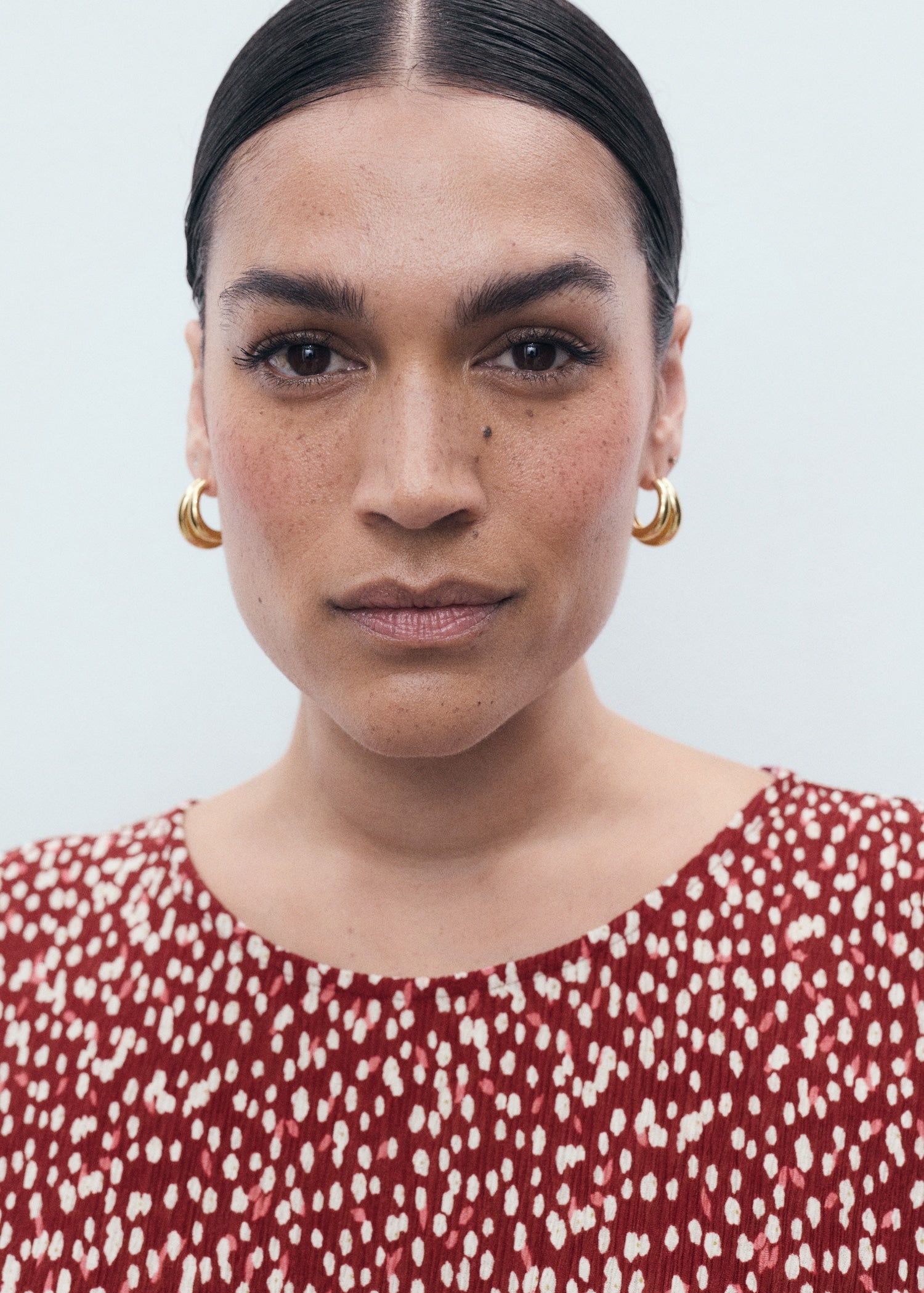 Mango dress pomelo in Burgundy - D4