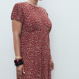 Mango dress pomelo in Burgundy - D5