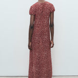 Mango dress pomelo in Burgundy - R