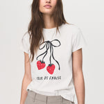 Mango t-shirt ilustra in White