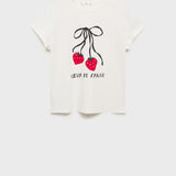 Mango t-shirt ilustra in White - B