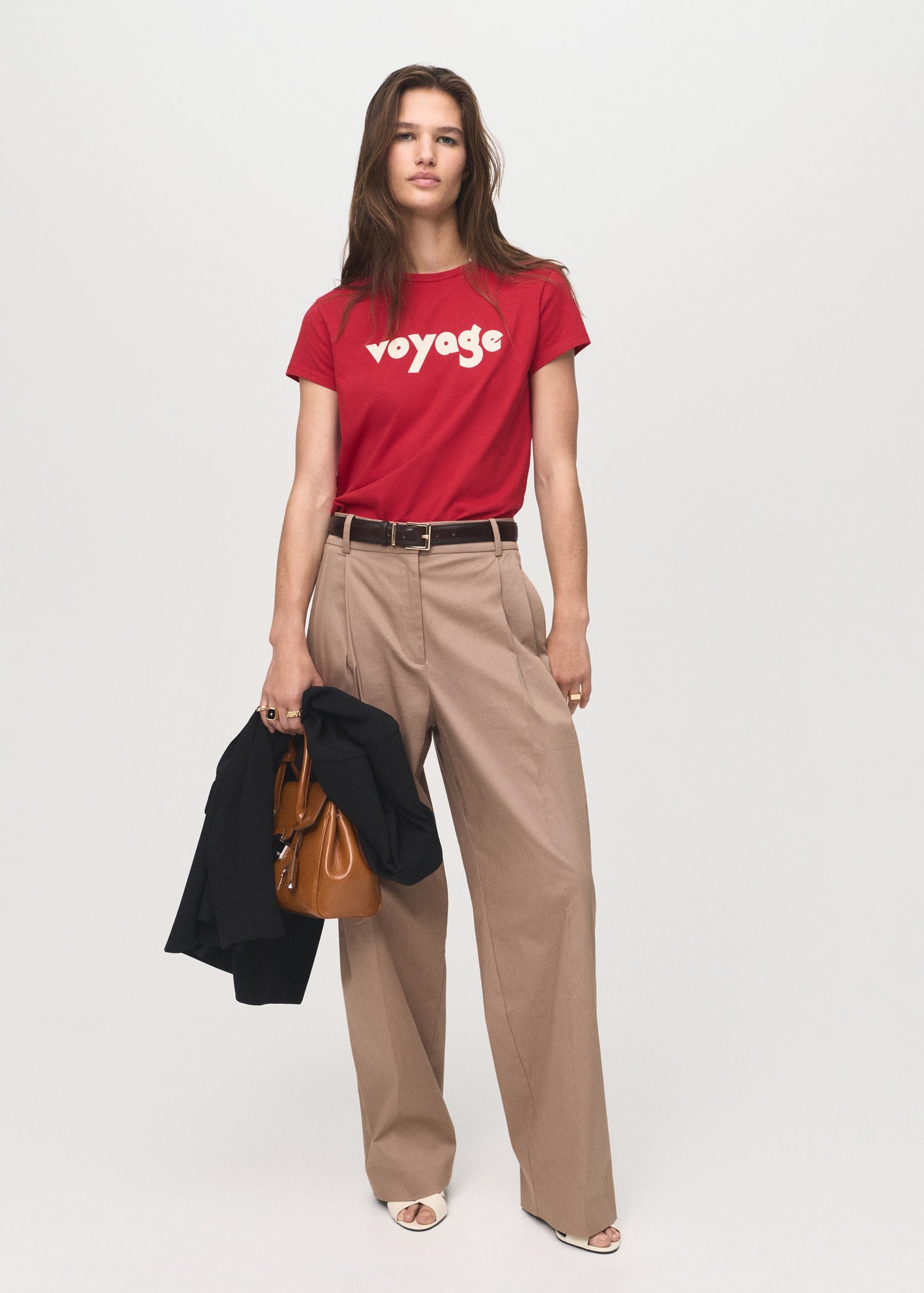 Mango t-shirt ilustra in Red - 99999999_01