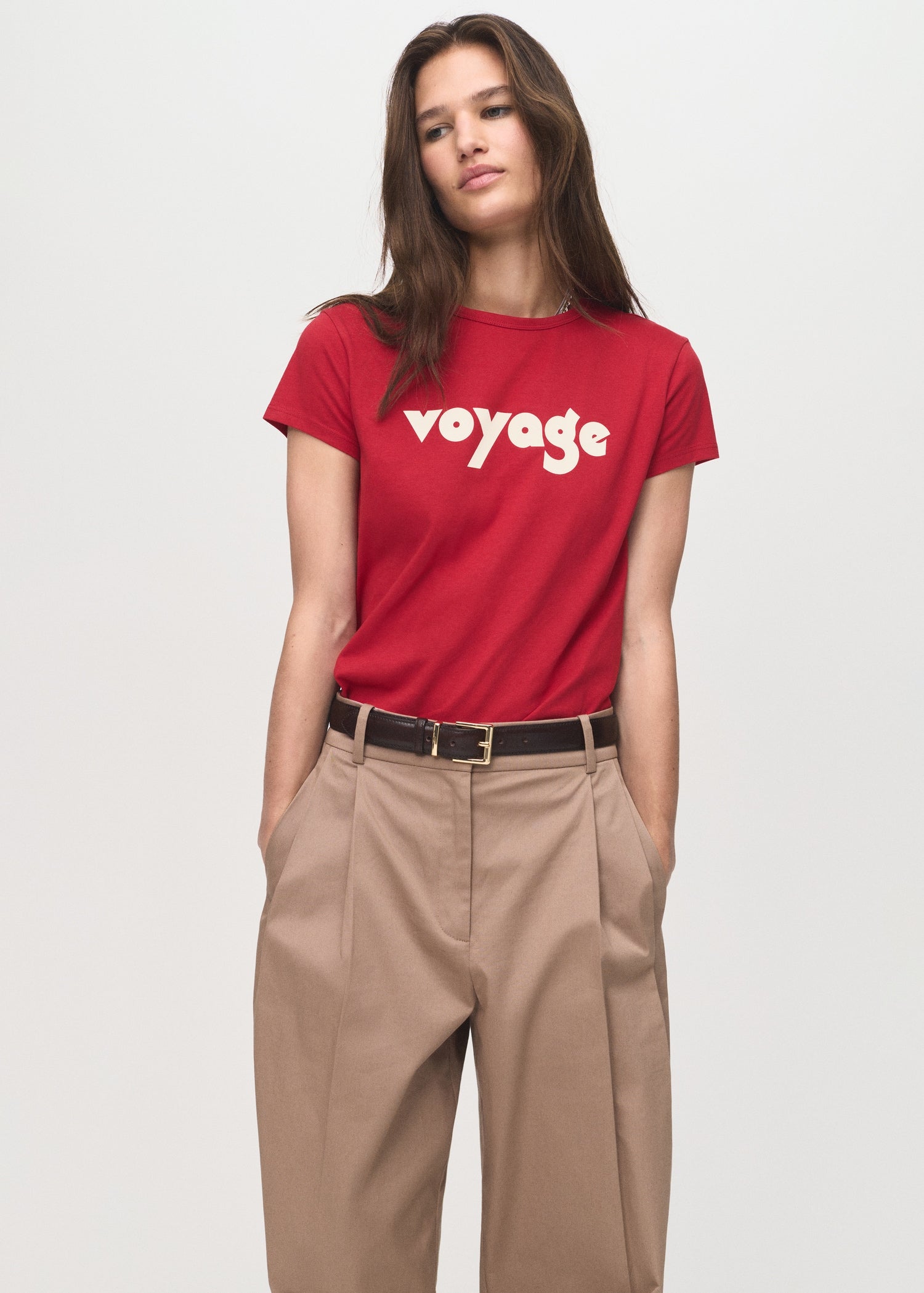 Mango t-shirt ilustra in Red