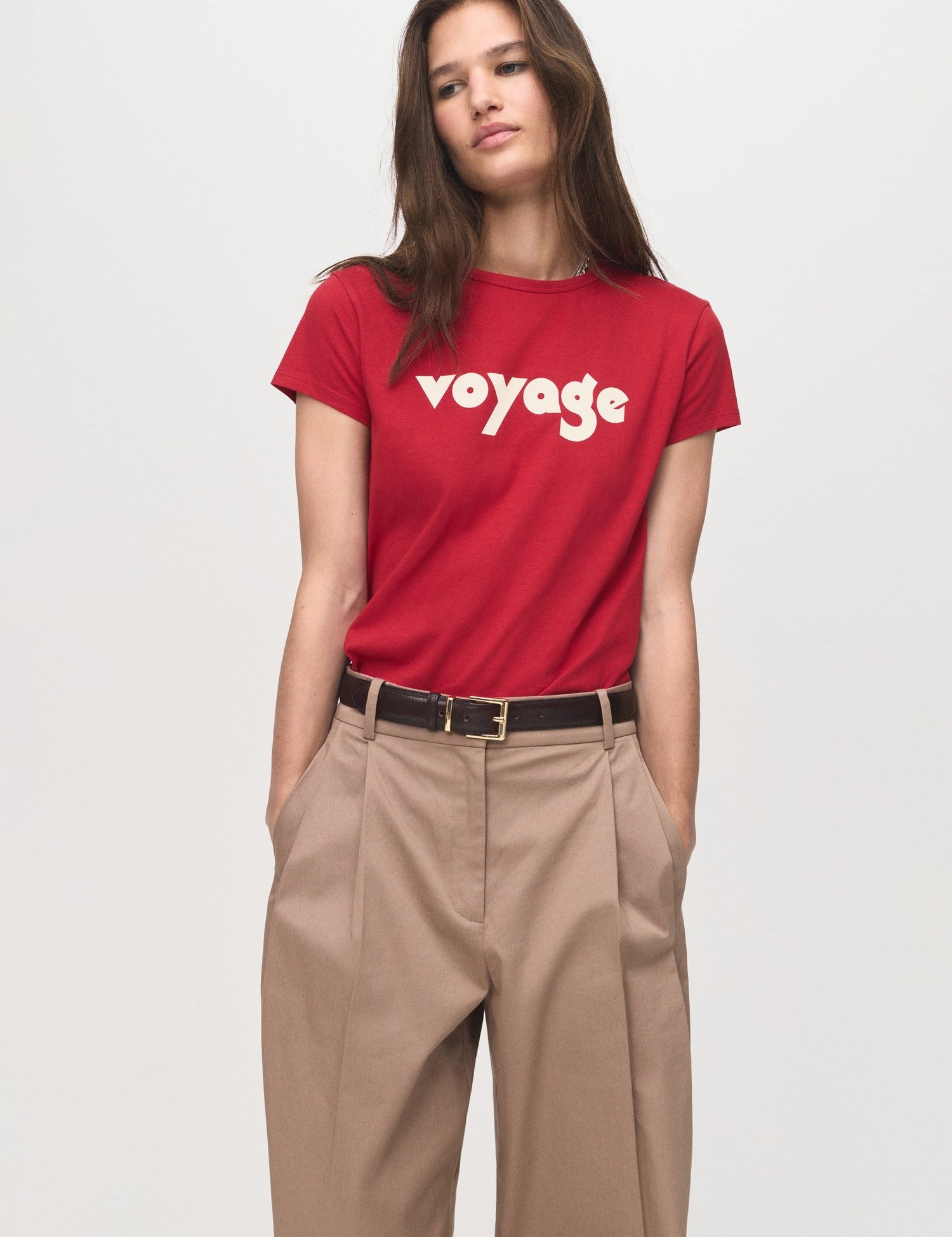 Mango t-shirt ilustra in Red