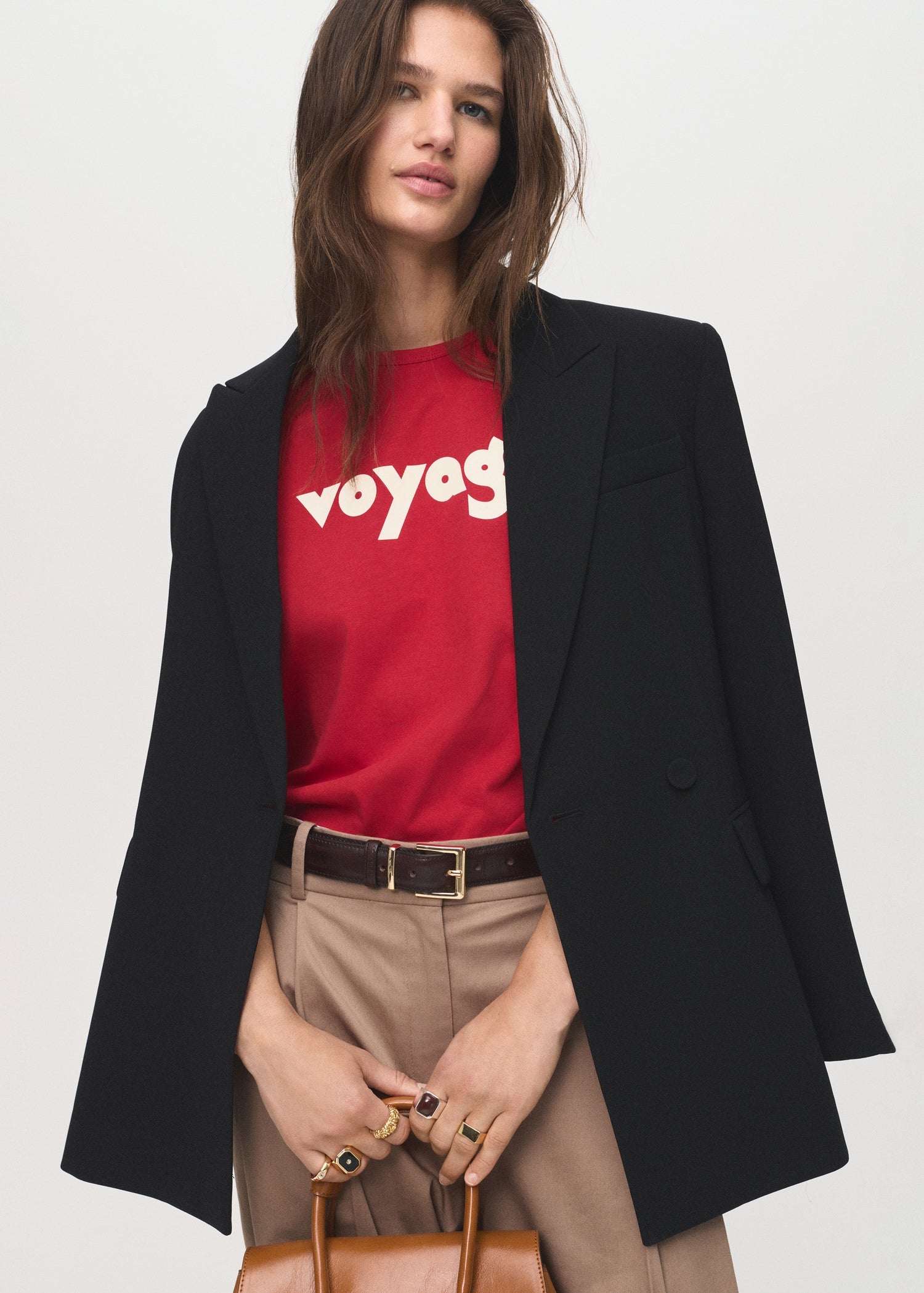 Mango t-shirt ilustra in Red - D2