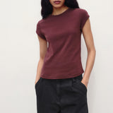 Mango t-shirt jani in Burgundy