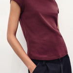Mango t-shirt jani in Burgundy - D1