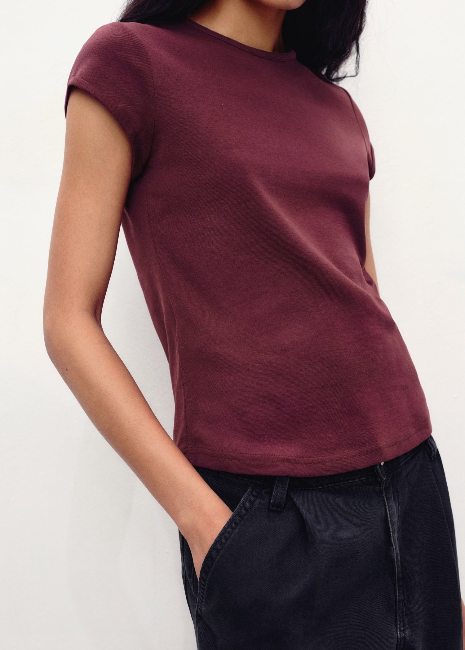 Mango t-shirt jani in Burgundy - D6