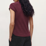 Mango t-shirt jani in Burgundy - R