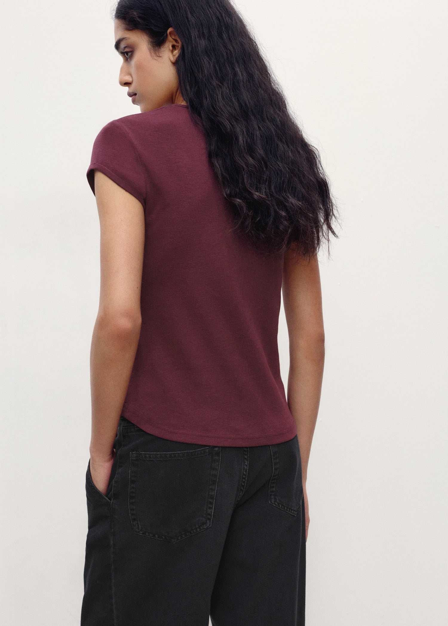 Mango t-shirt jani in Burgundy - R
