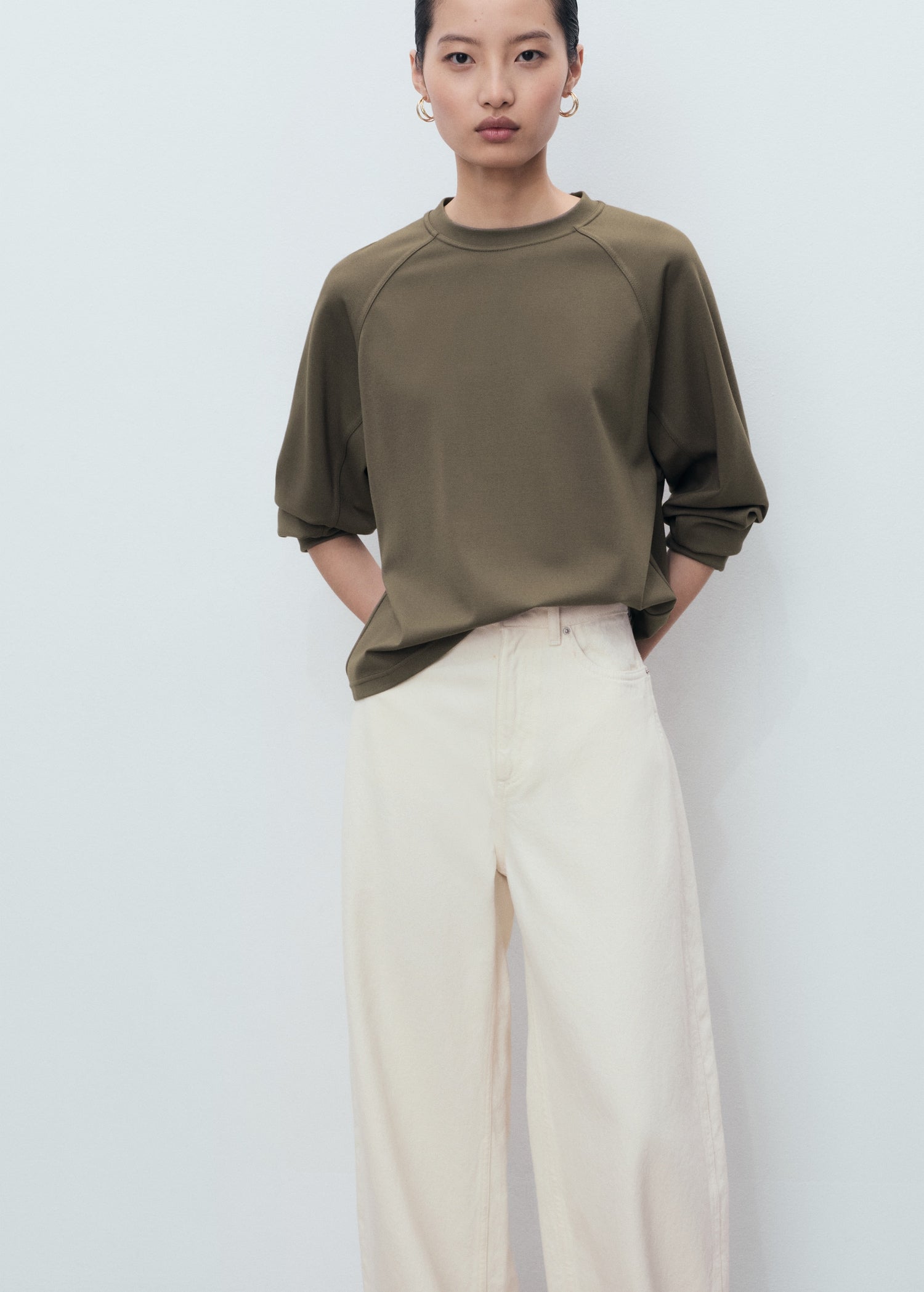 Mango sweatshirt florida in Taupe - D2