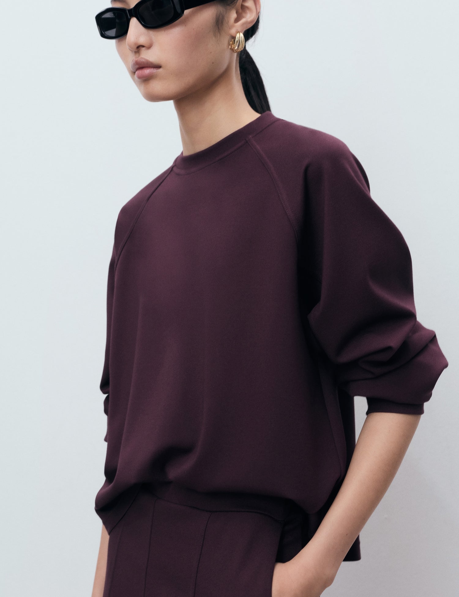 Mango sweatshirt florida in Burgundy