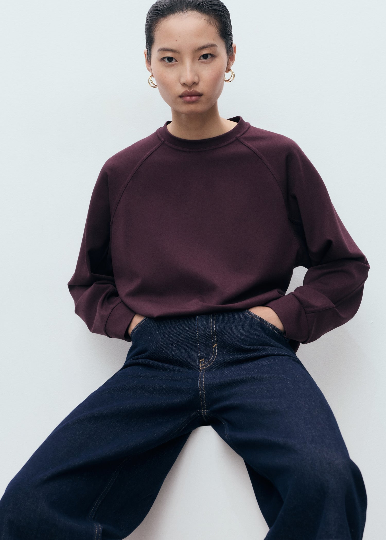 Mango sweatshirt florida in Burgundy - D2