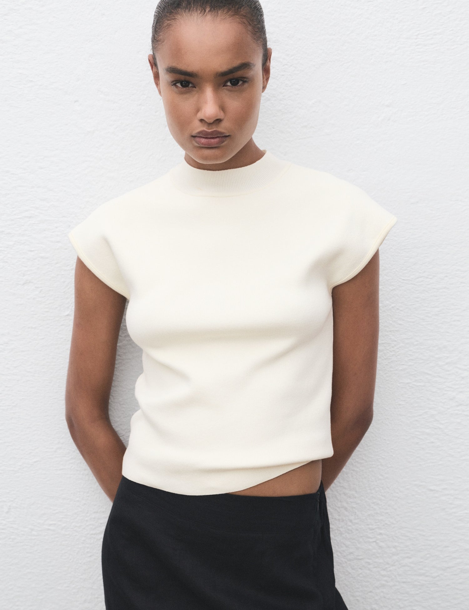 Mango sweater dumin in White