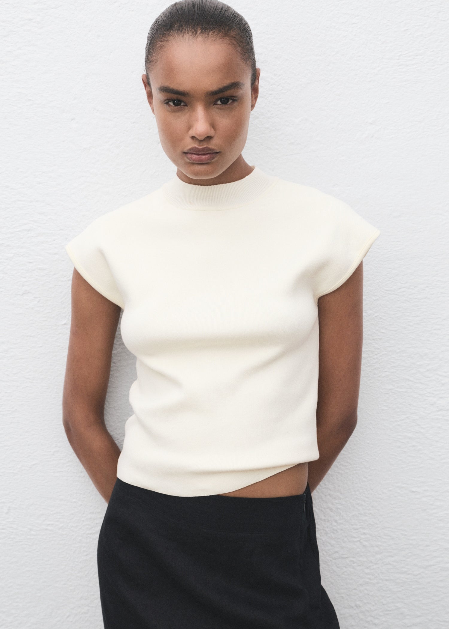 Mango sweater dumin in White
