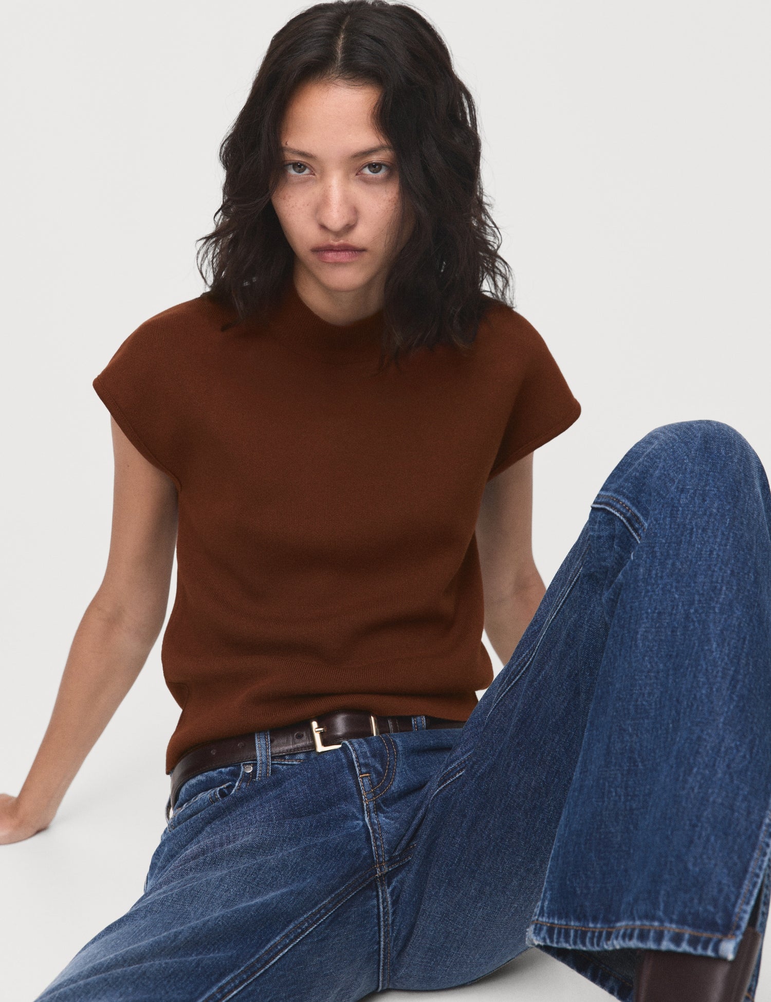 Mango sweater dumin in Brown