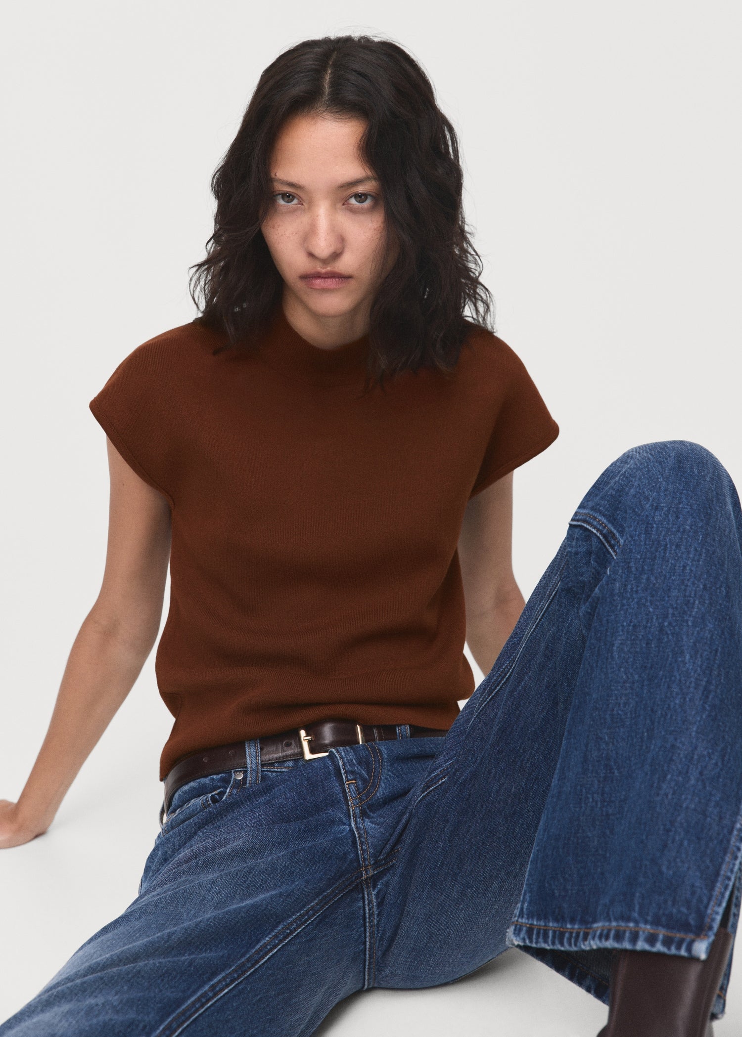 Mango sweater dumin in Brown