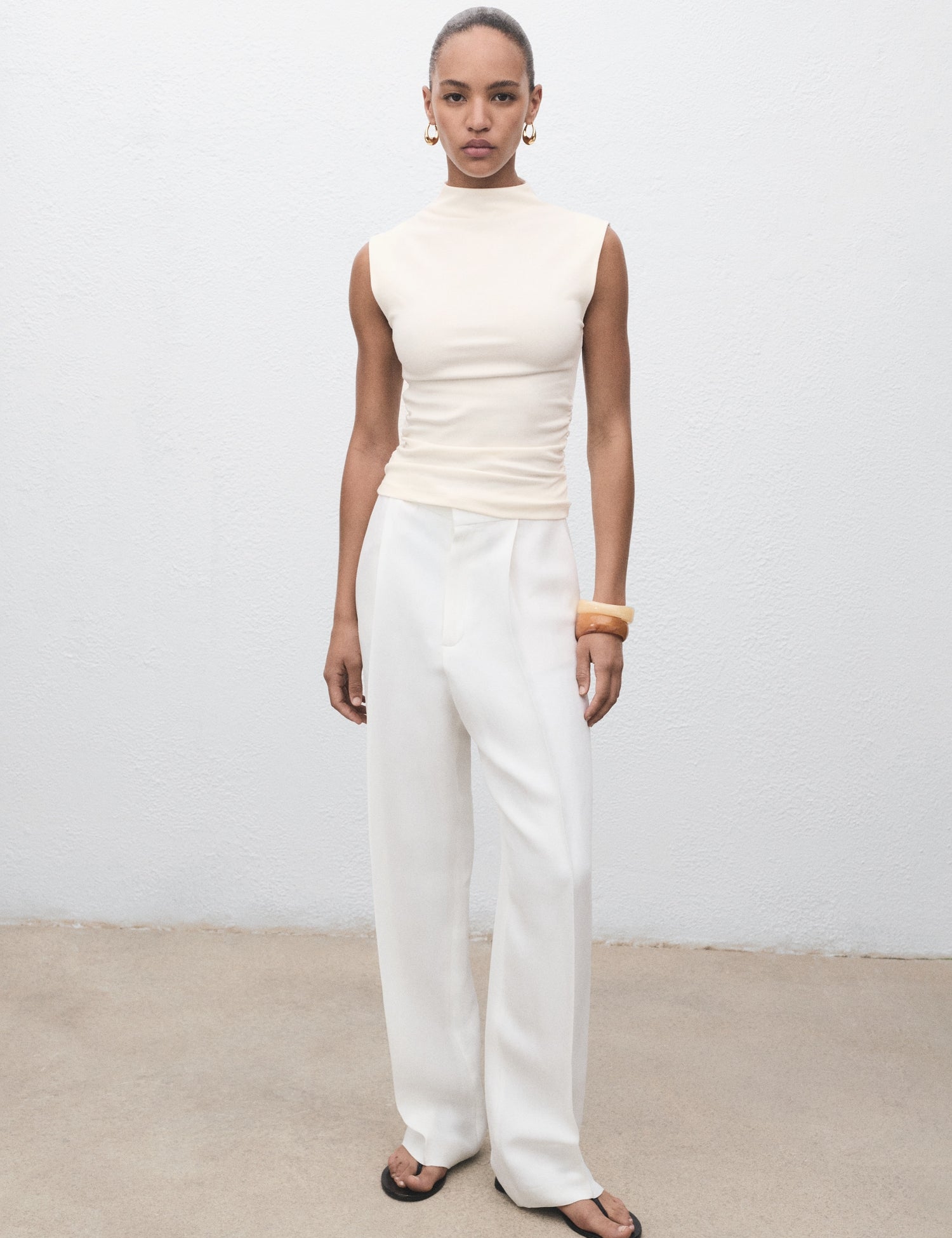 Mango t-shirt julia in Off White - 99999999_01