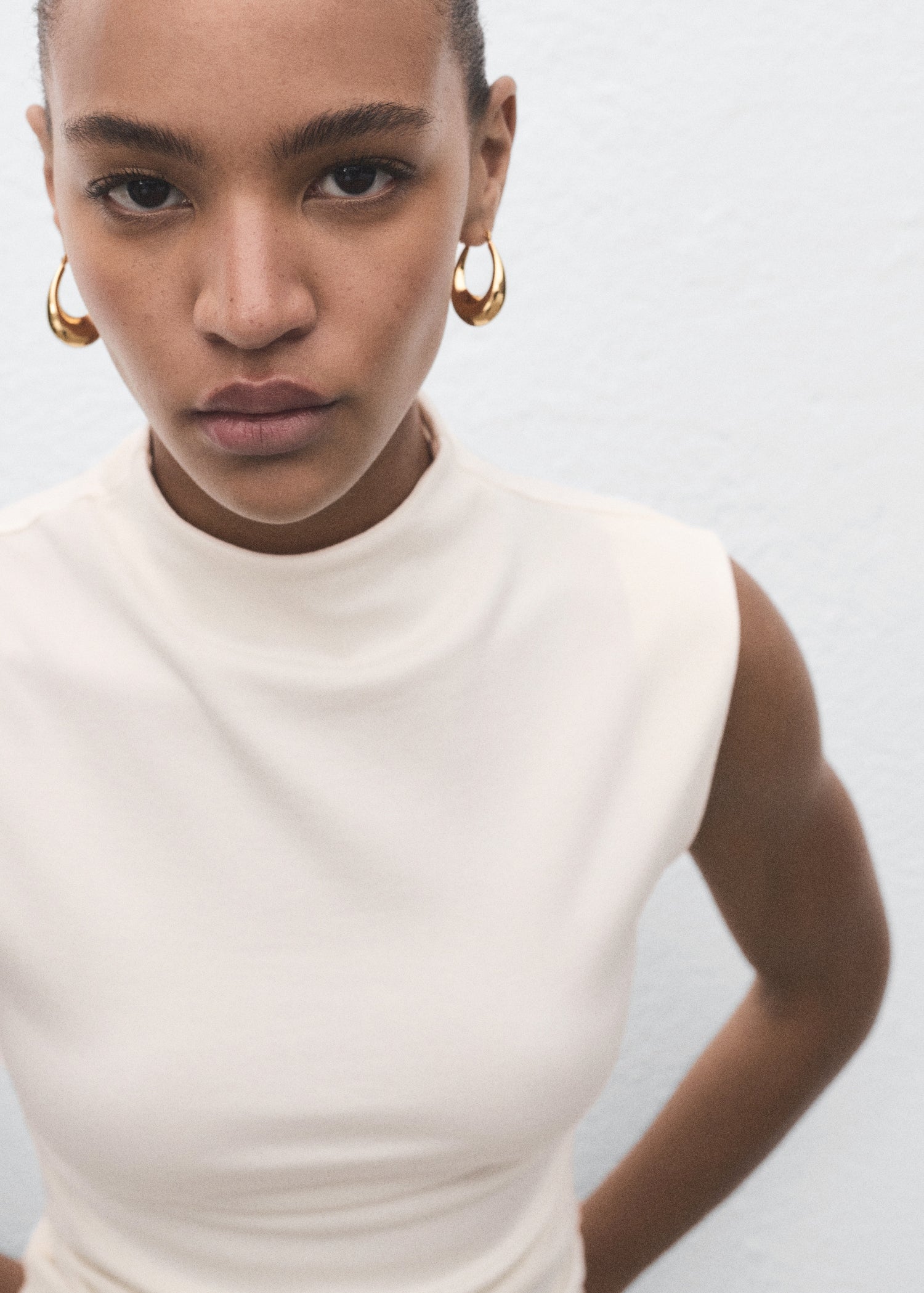 Mango t-shirt julia in Off White - D1