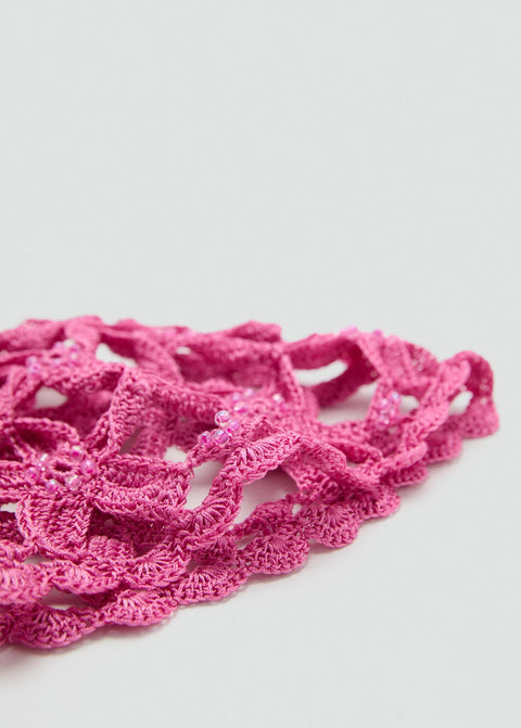 Mango beanie estrella in pink