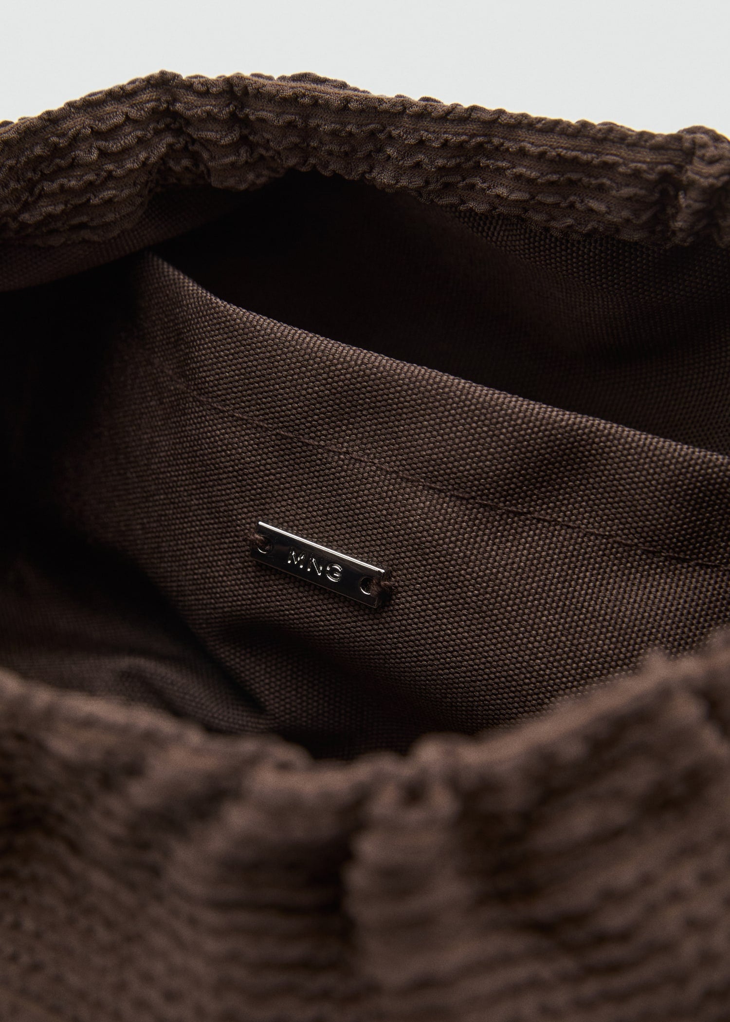 Mango cosmetic bag sirs in Chocolate - D2