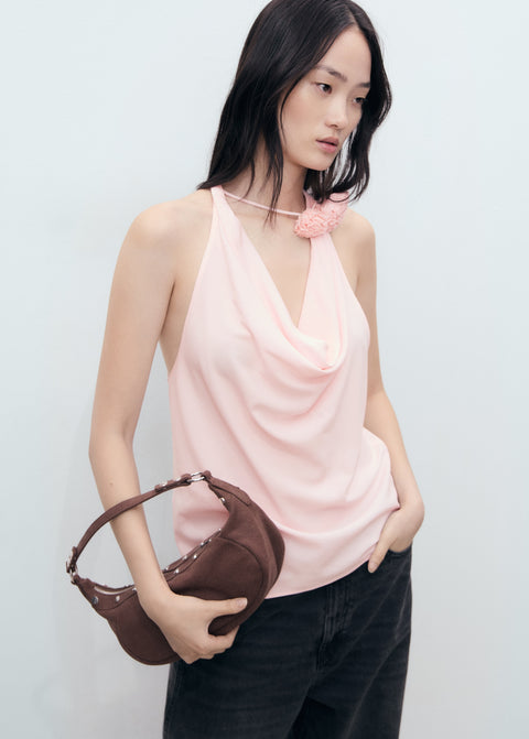 Mango blouse alice in pastel pink
