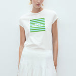 Mango t-shirt illustra in Pastel Green