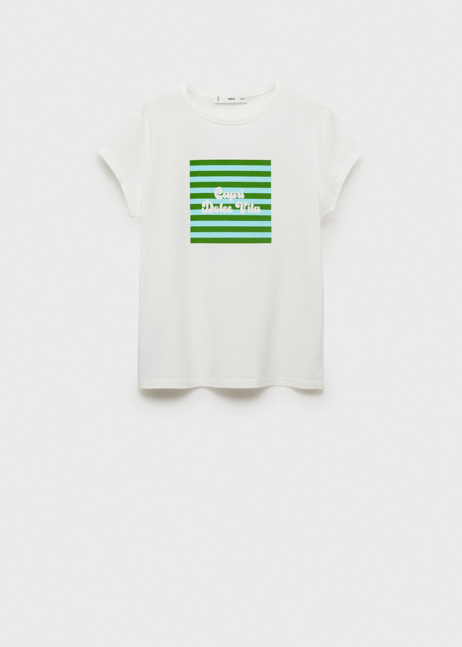 Mango t-shirt illustra in Pastel Green - B