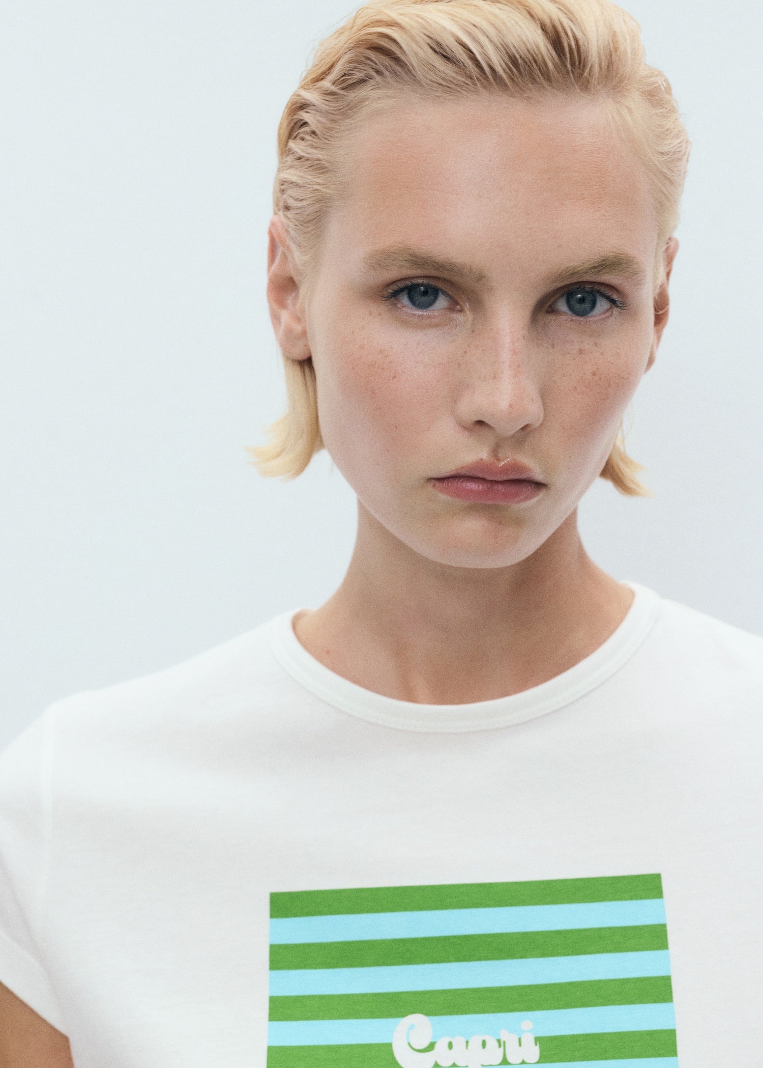 Mango t-shirt illustra in Pastel Green - D1