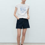 Mango t-shirt illustra in Blue - 99999999_01