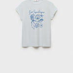 Mango t-shirt illustra in Blue - B