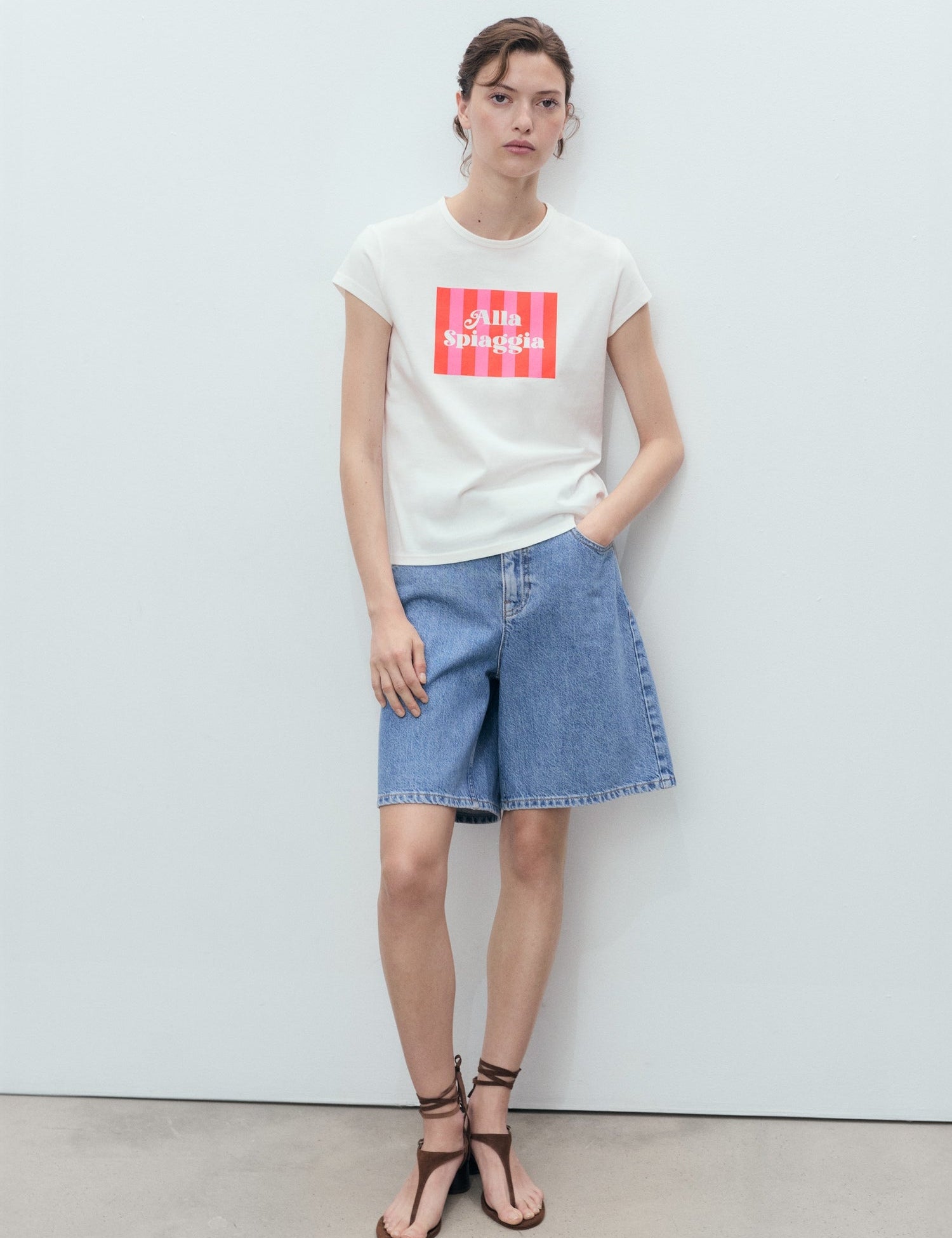 Mango t-shirt illustra in Red - 99999999_01