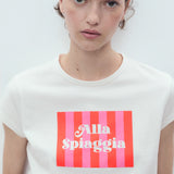 Mango t-shirt illustra in Red