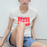 Mango t-shirt illustra in Red - D2